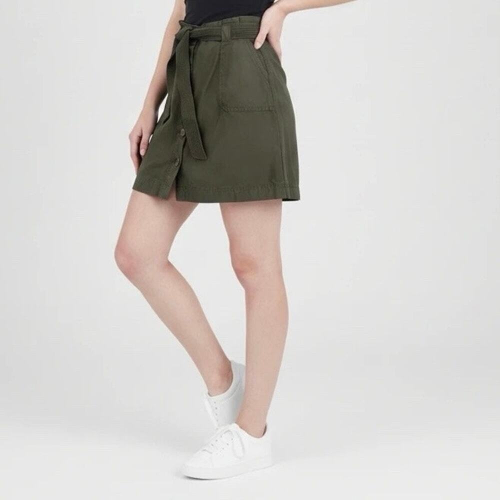 Maurices Tie-Waist Utility Skirt – Olive Green, Size 10